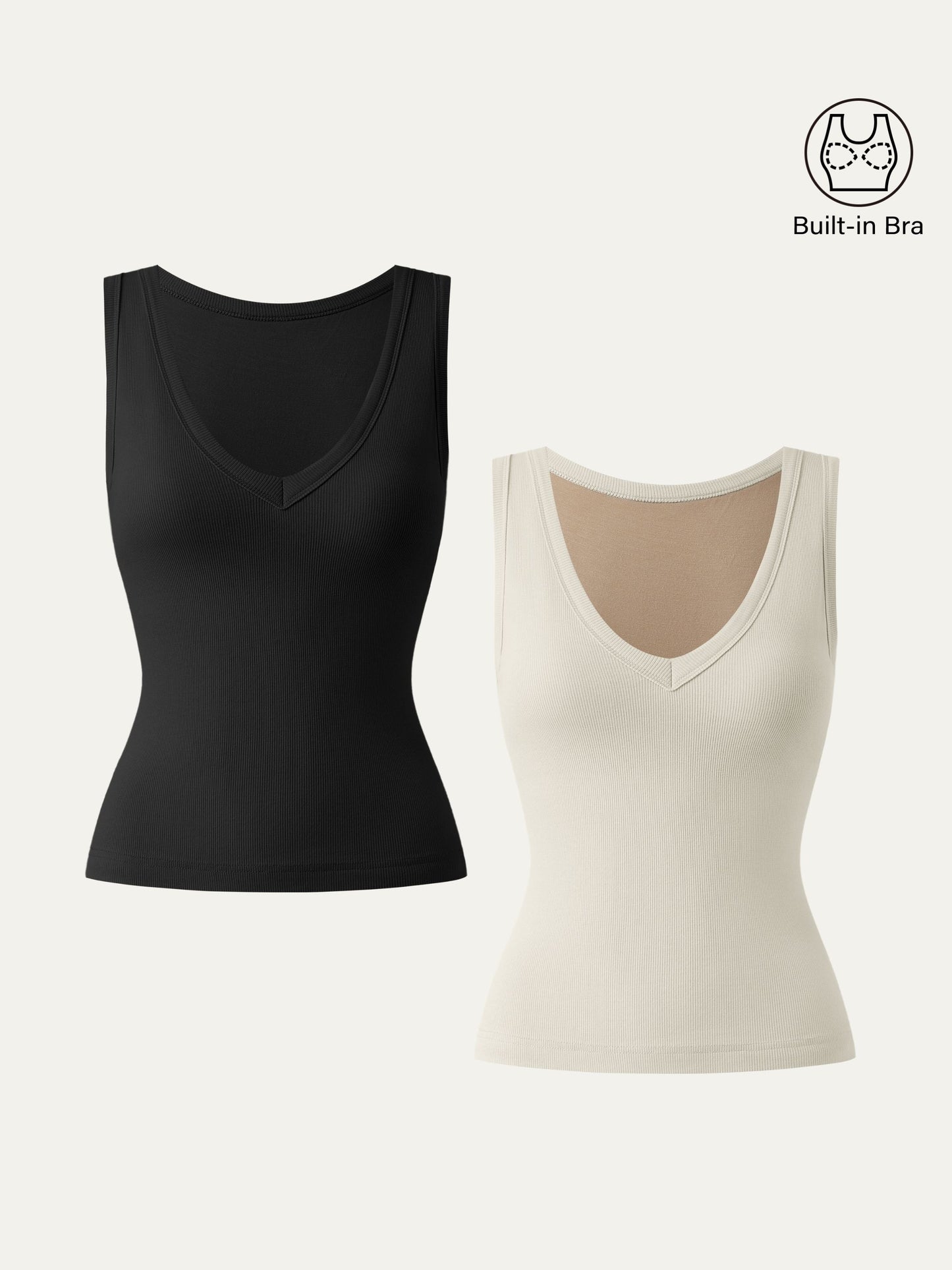 Dehnbare V-Ausschnitt Baumwolle Neue Luftige Brami Tanktop