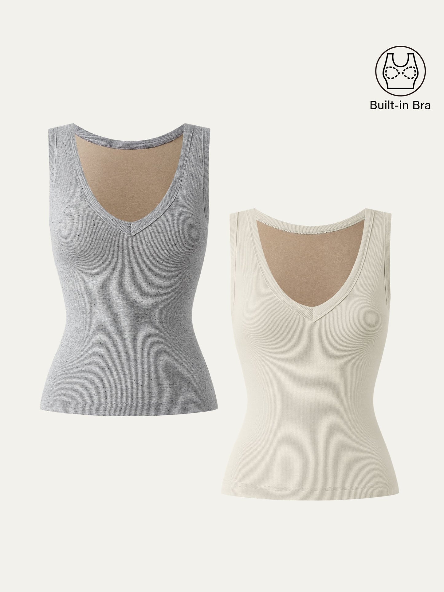 Dehnbare V-Ausschnitt Baumwolle Neue Luftige Brami Tanktop