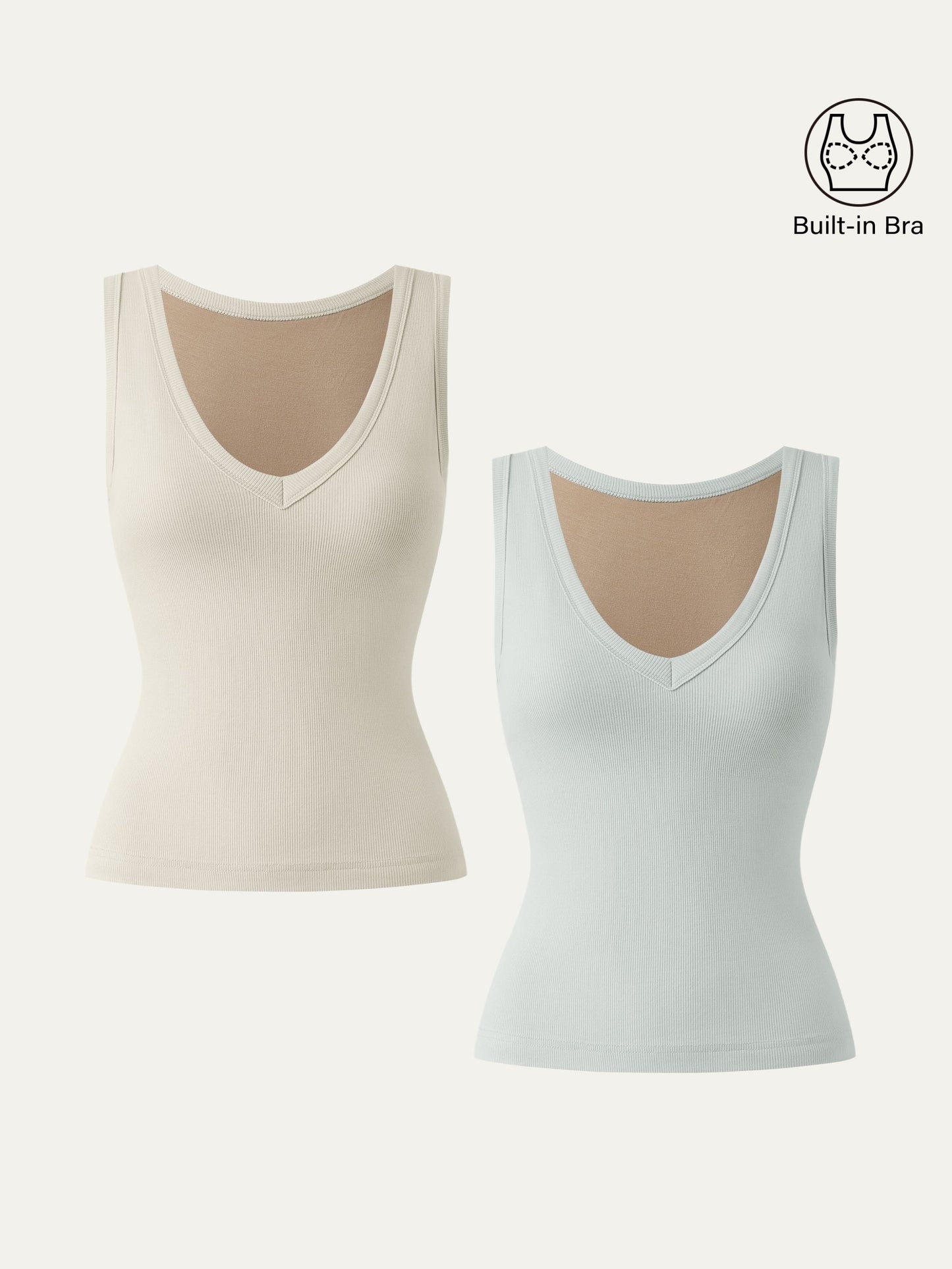 Dehnbare V-Ausschnitt Baumwolle Neue Luftige Brami Tanktop