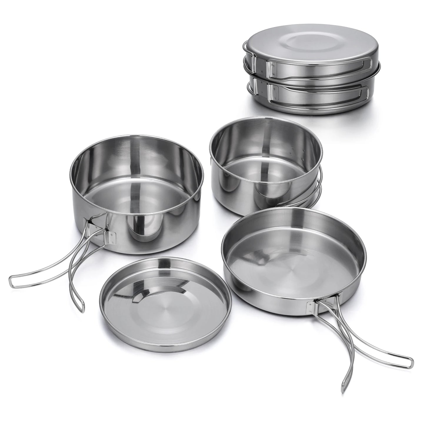 Edelstahl-Camping-Kochgeschirr-Set