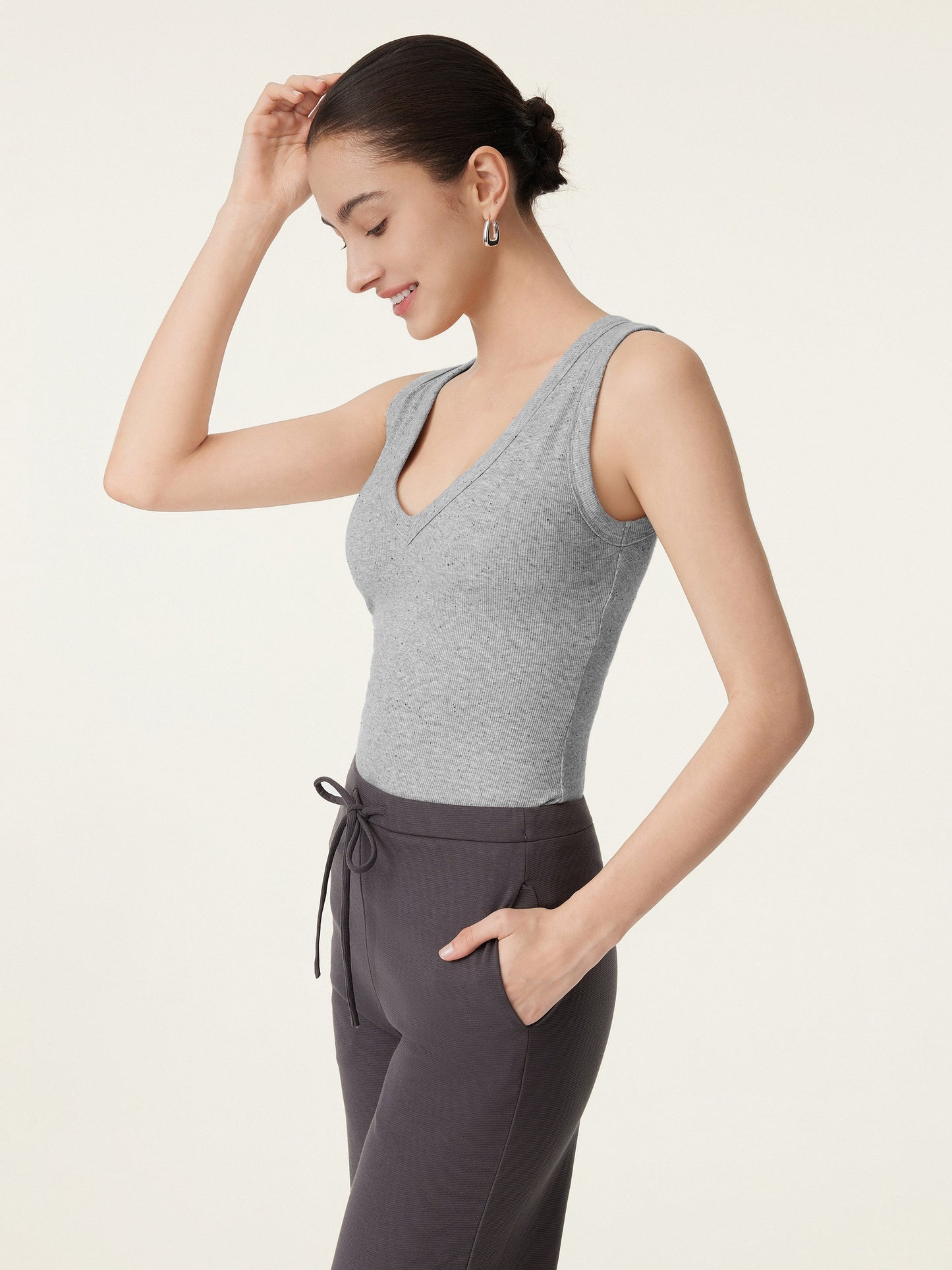 Dehnbare V-Ausschnitt Baumwolle Neue Luftige Brami Tanktop