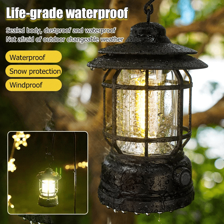 Tragbare Retro-Campinglampe