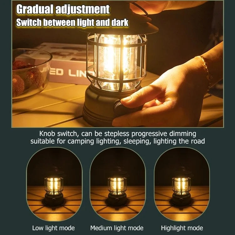 Tragbare Retro-Campinglampe