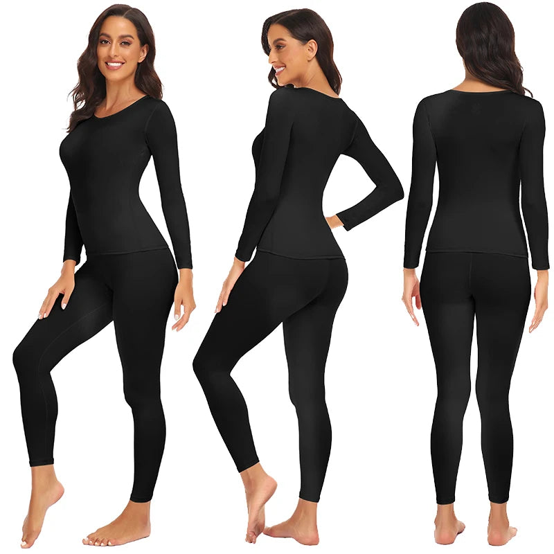 Naadloze thermische set voor dames