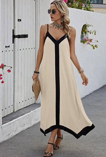 Creme Taschentuchkleid