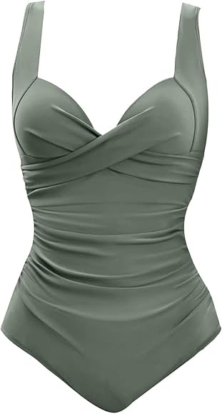 Neues Erbsengrünes Bikini-Set mit rückenfreiem Design
