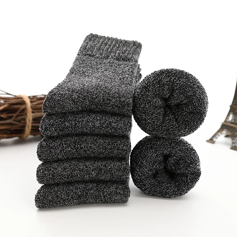 5 paar thermosocks gemaakt van dikke wol