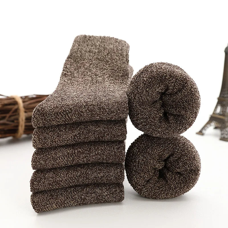 5 paar thermosocks gemaakt van dikke wol