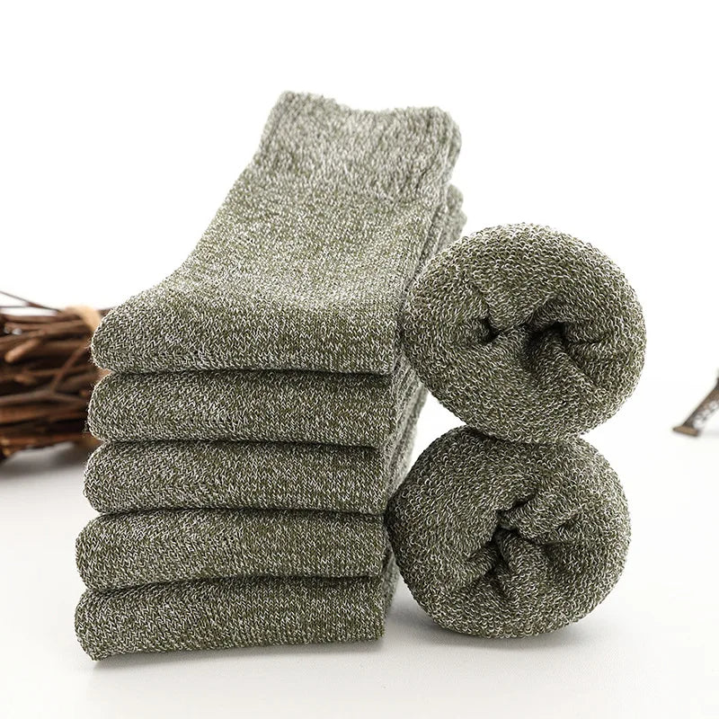 5 paar thermosocks gemaakt van dikke wol
