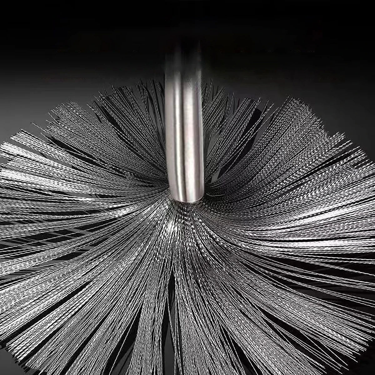 RVS pannenborstel met lange steel