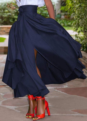 Rogue Wrap Rock mit Rückenreißverschluss, Schnürung und seitlichen Taschen für Damen