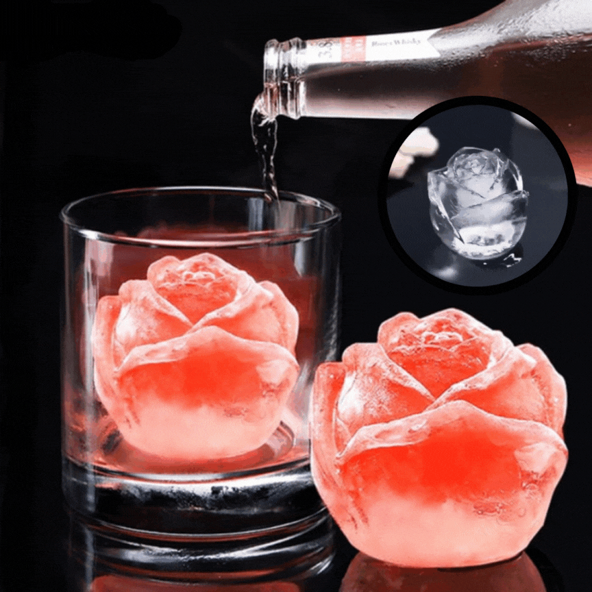 Silikon Eiswürfelform Rose
