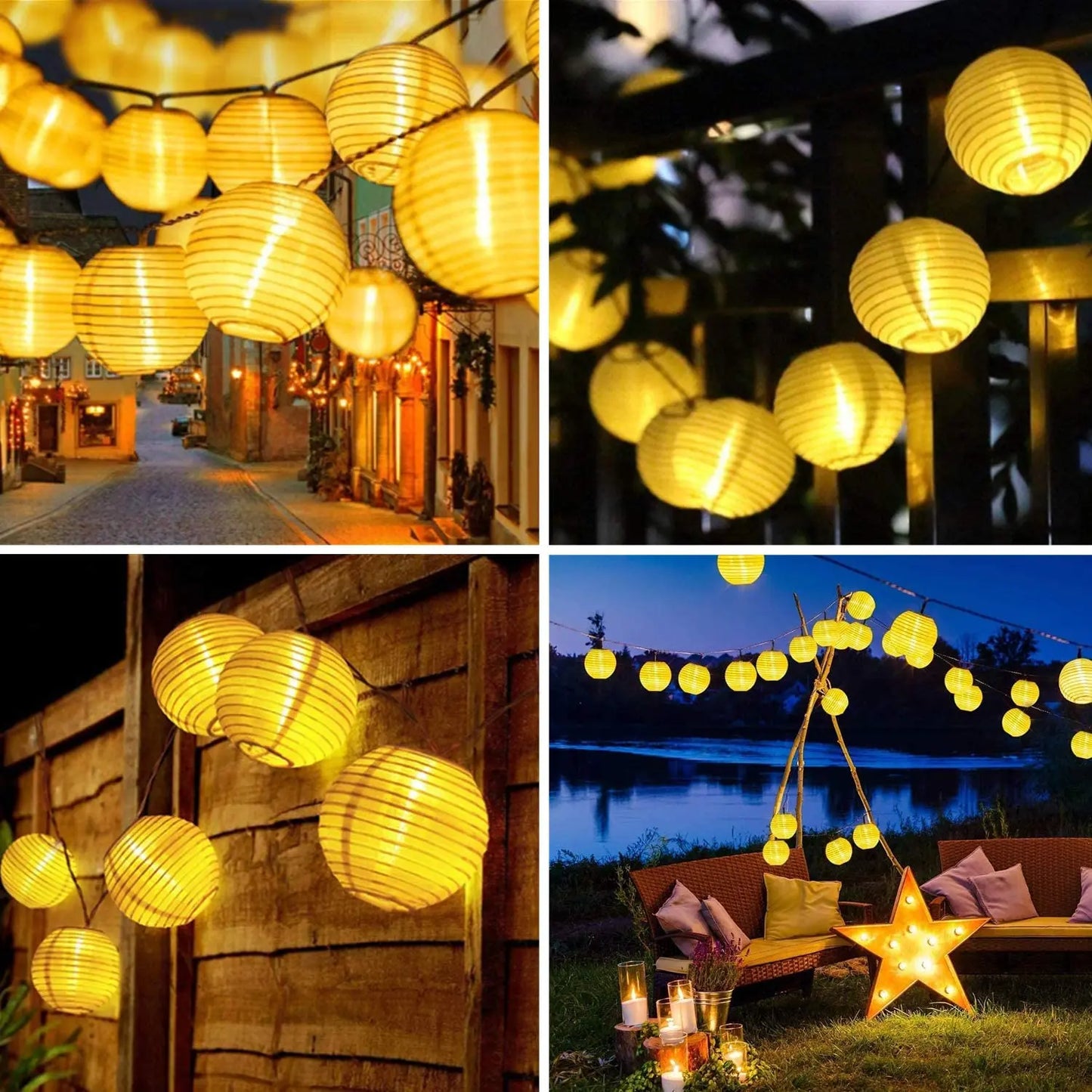 Wasserfeste Solar-Laternen-Lichterkette