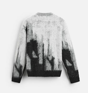 Bestickter abstrakter Pullover