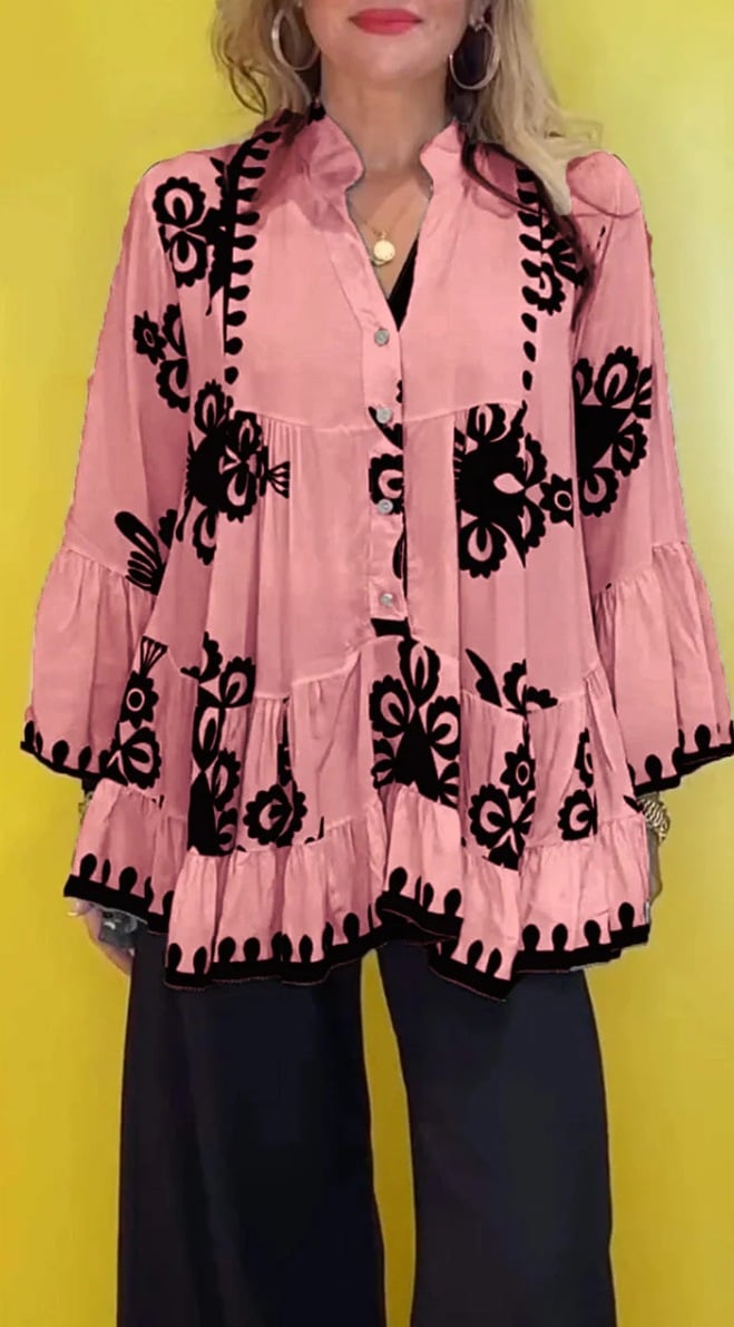 Boho Rüschen-Top - Mühelose Boho-Vibes mit unserem schicken Rüschen-Top! ✨🌿