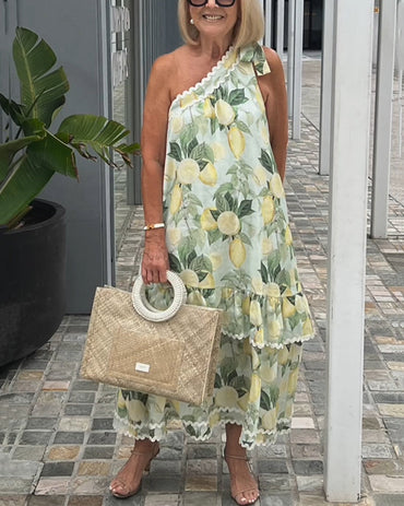 Frida Lemon Kleid blumig gemustertes Kleid