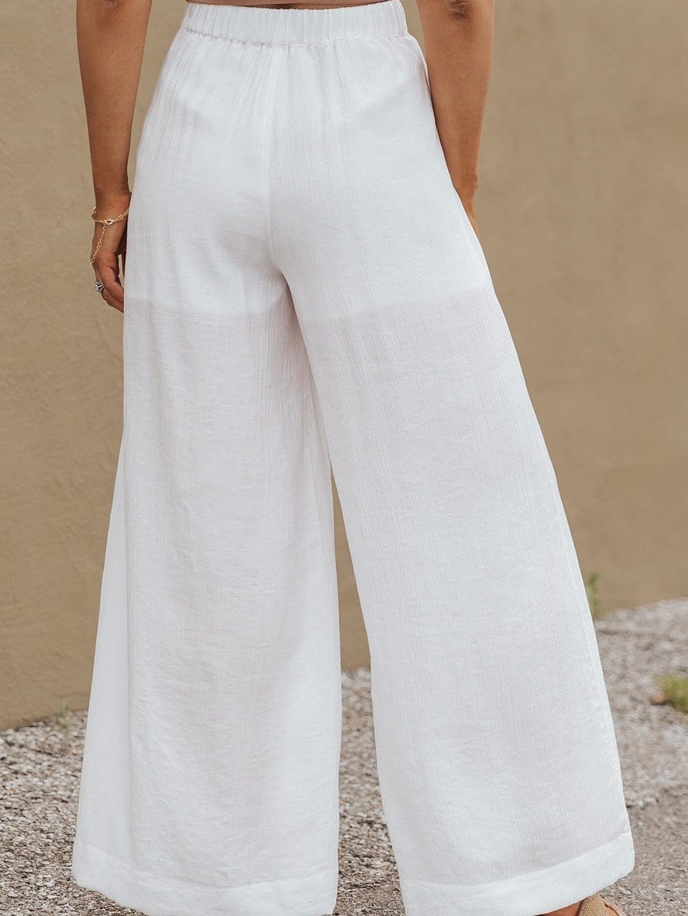Einseitiges Crop Top & Hosenanzug mit Mop-Design, zweiteilig