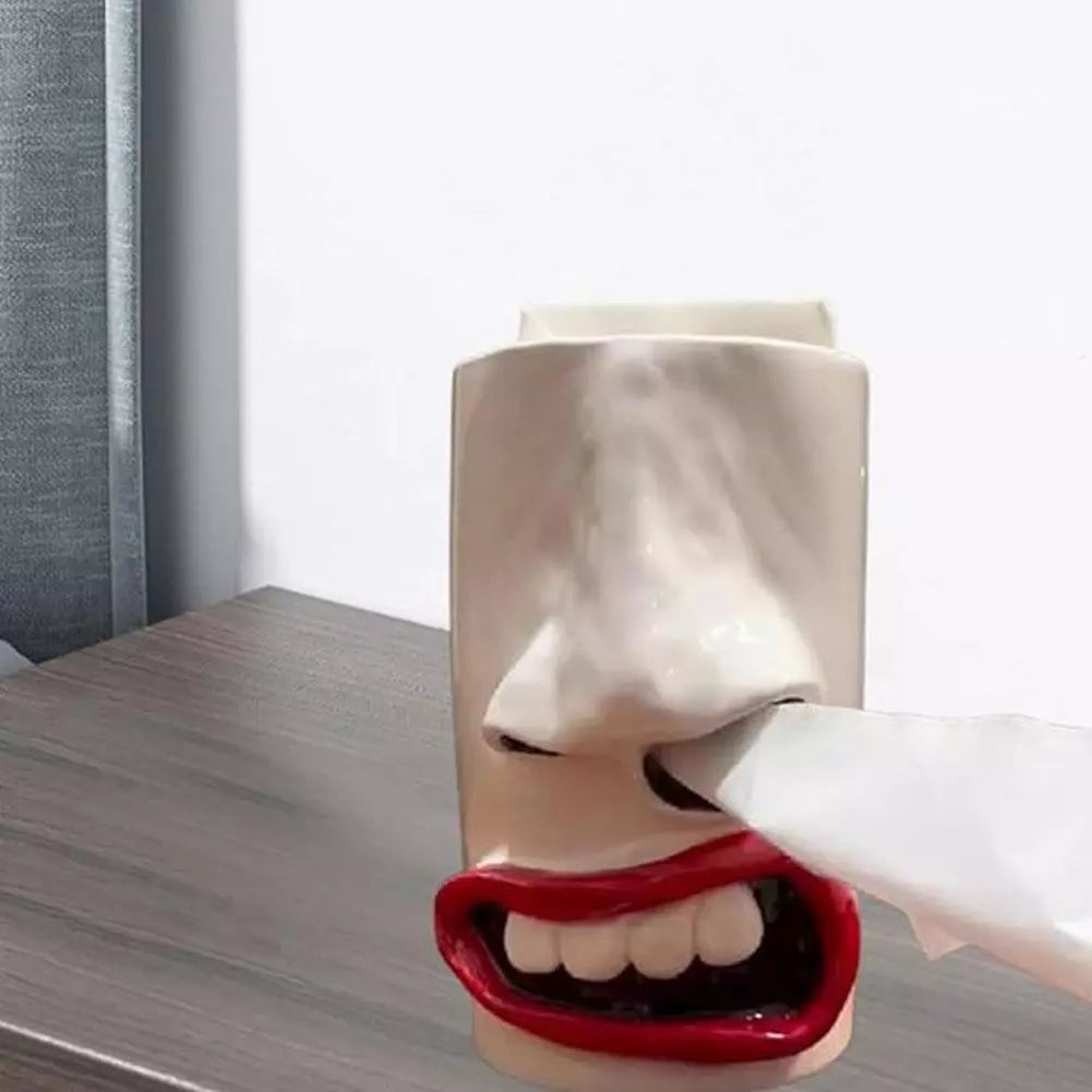 Quatsch Gewebt Handgemachter Lustiger Gesichtsboxhalter