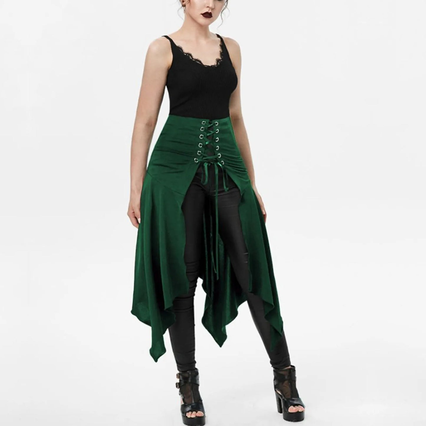 Asymmetrische gotische rok