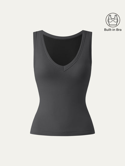 Dehnbare V-Ausschnitt Baumwolle Neue Luftige Brami Tanktop