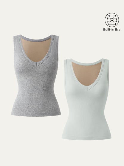 Dehnbare V-Ausschnitt Baumwolle Neue Luftige Brami Tanktop