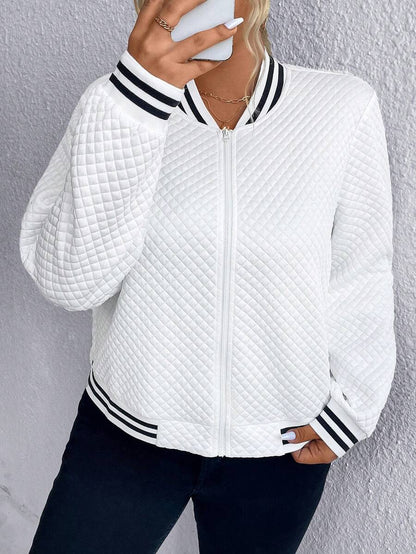 Modische Reißverschluss-Basketballjacke