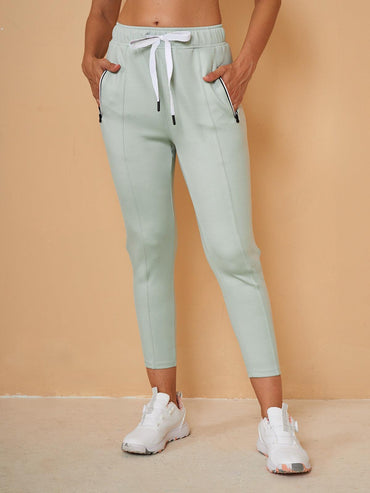 Basic Joggingcaprihosen mit Kordelzug