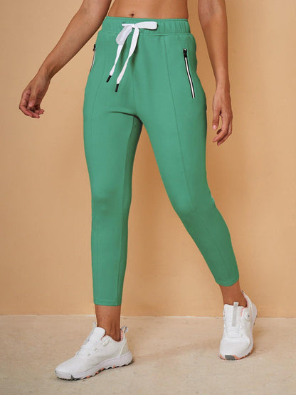 Basic Joggingcaprihosen mit Kordelzug