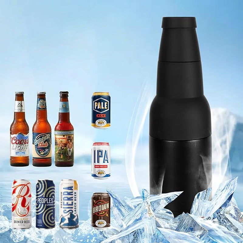 Bierflessen en doses met bieropeners