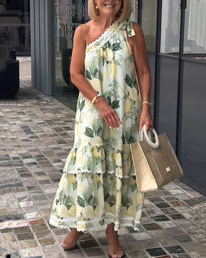 Frida Lemon Kleid blumig gemustertes Kleid
