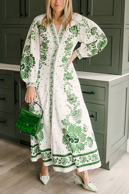 Botanisches Maxikleid- 🌿 Umarme die Natur mit Stil