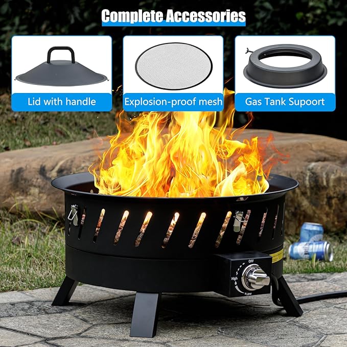 Lume Fire Glow – Tragbare Propangas-Feuerstelle