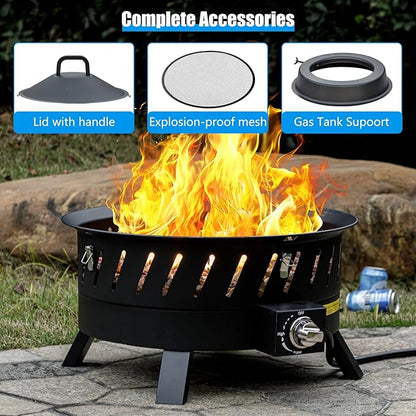 Lume Fire Glow – Tragbare Propangas-Feuerstelle