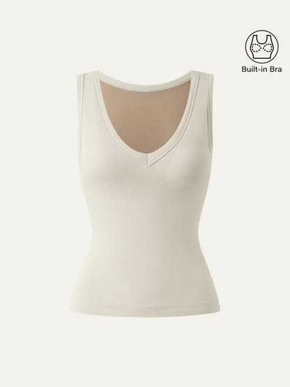Dehnbare V-Ausschnitt Baumwolle Neue Luftige Brami Tanktop