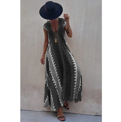 V-Ausschnitt Freizeitkleid