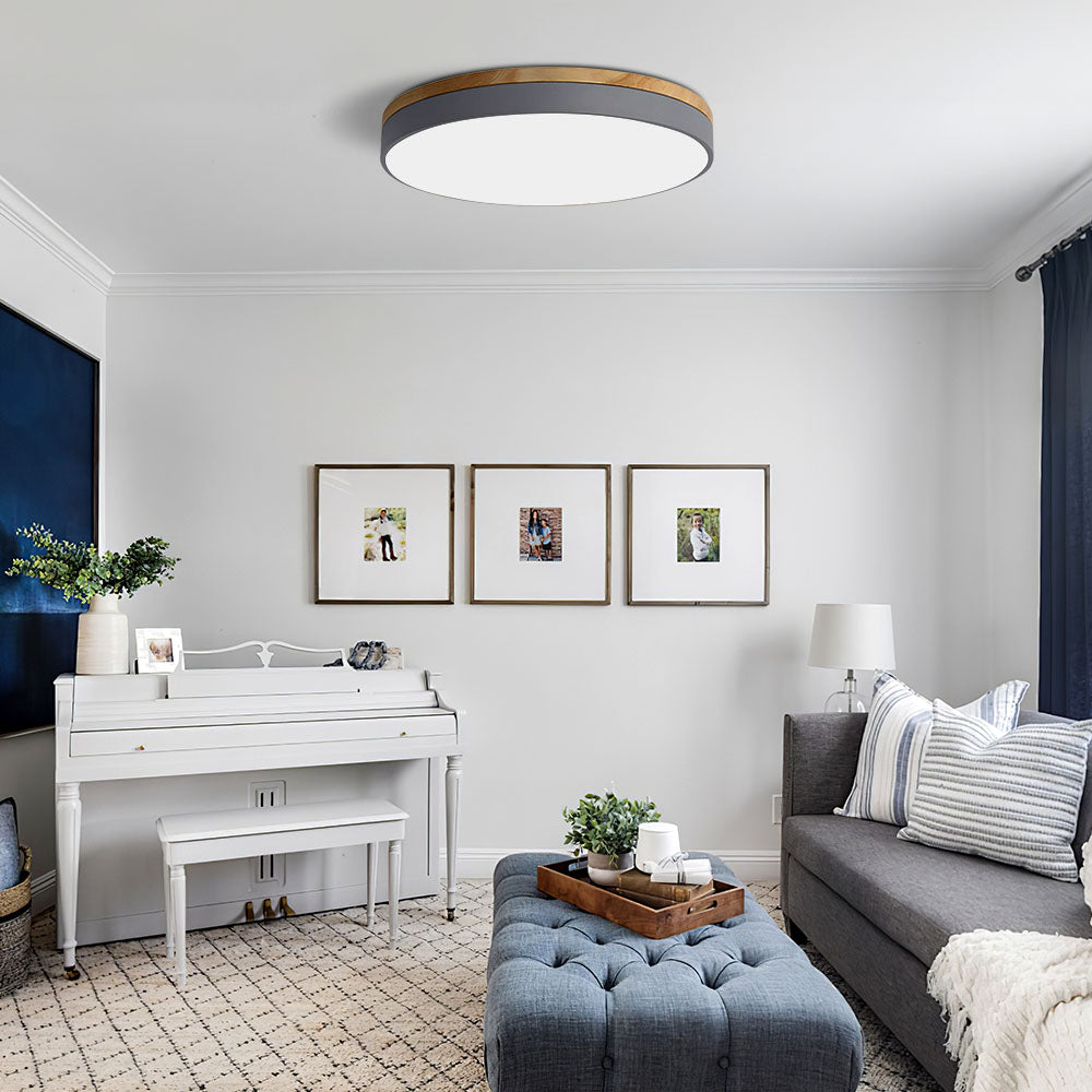 Organic Wood Minimalist Ceiling Light