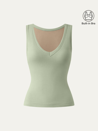 Dehnbare V-Ausschnitt Baumwolle Neue Luftige Brami Tanktop