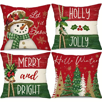 4 stuks kerstkussenslopen