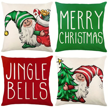 4 stuks kerstkussenslopen