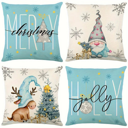 4 stuks kerstkussenslopen