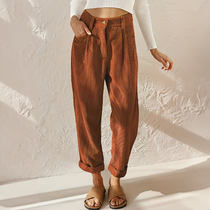 Elise | Casual corduroy broek