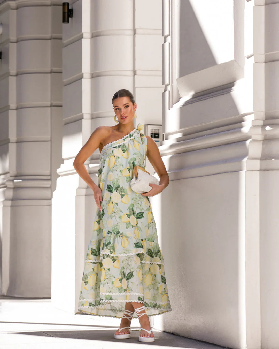 Frida Lemon Kleid blumig gemustertes Kleid
