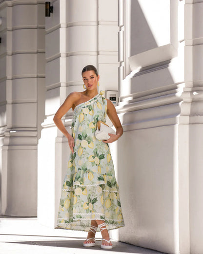 Frida Lemon Kleid blumig gemustertes Kleid