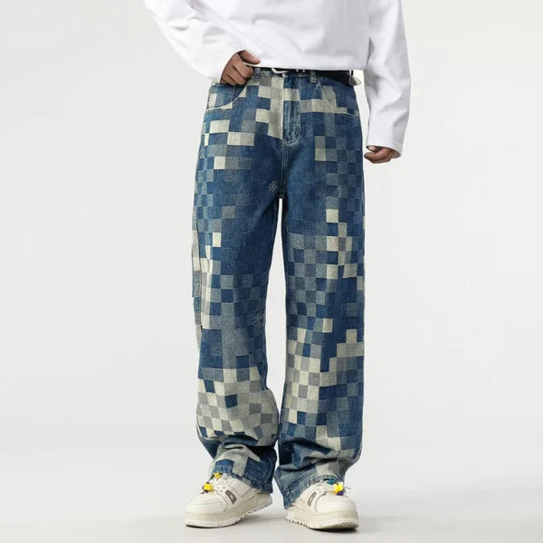 Sampson - Pixelformmuster Weite Hose