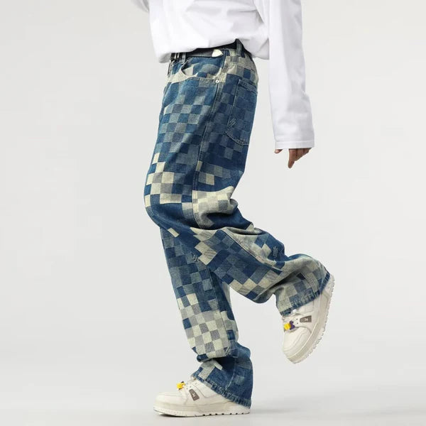 Sampson - Pixelformmuster Weite Hose