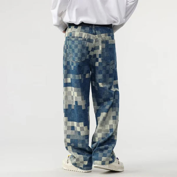 Sampson - Pixelformmuster Weite Hose