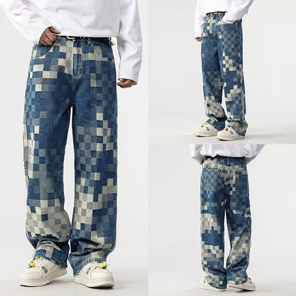 Sampson - Pixelformmuster Weite Hose