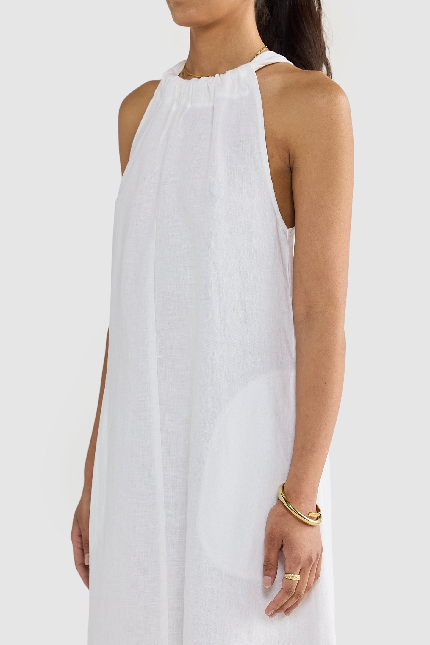 Luna Leinen Neckholderkleid