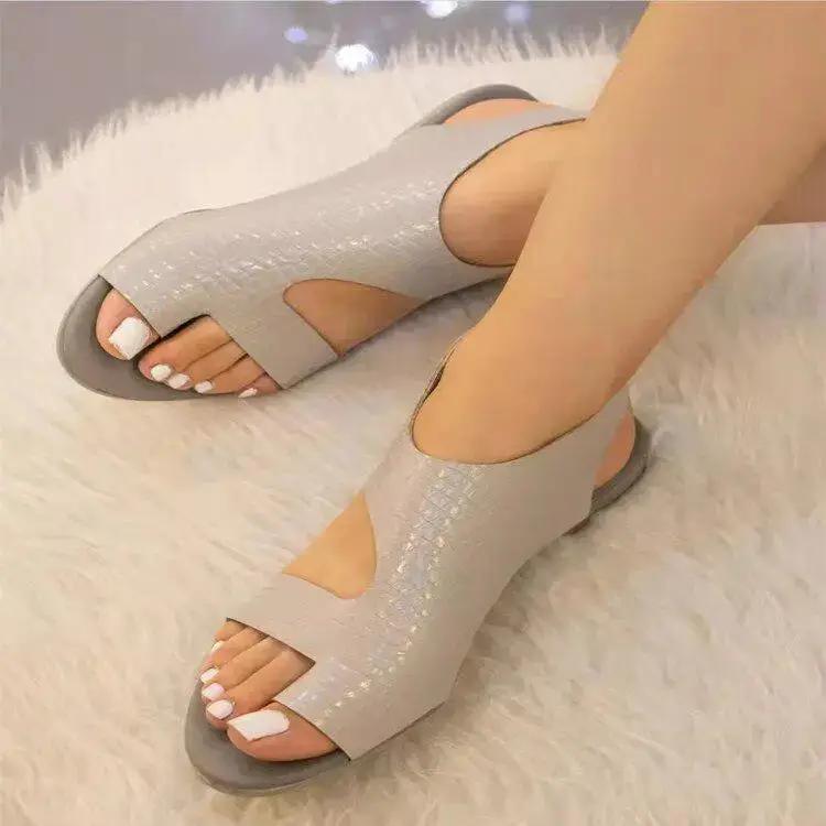Damen Sandalen mit offenem Zehenbereich und niedrigem Absatz