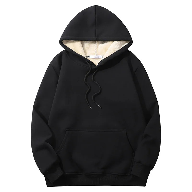 Unisex winterhoodie van lamsleer